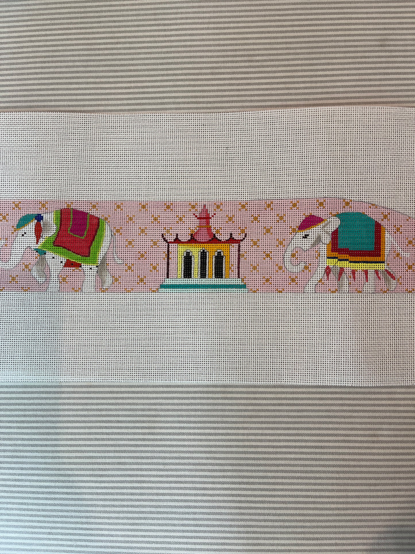 Elephants and Pagodas on Pink Bag Strap C-COPHB811 (Copy)