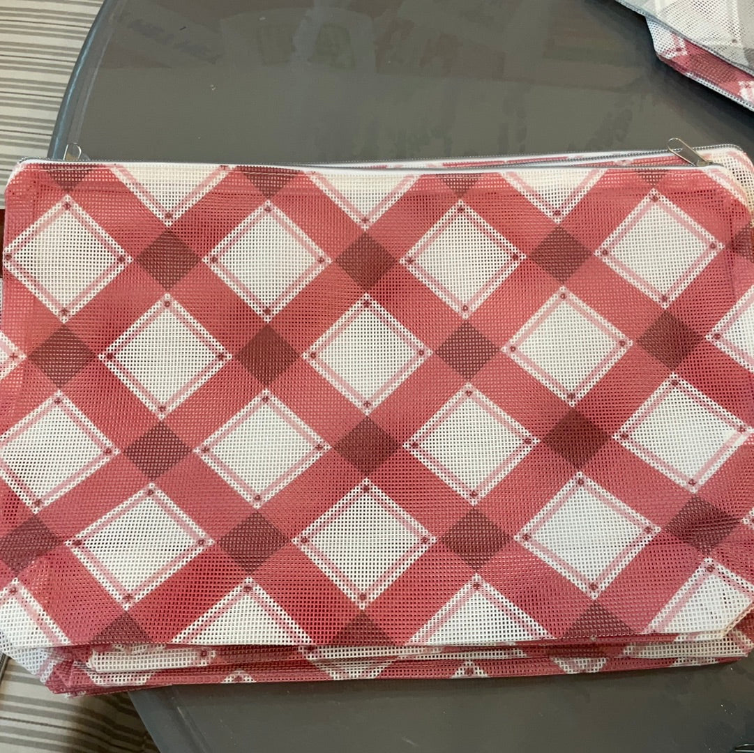 Red Plaid Project Bag A-ISE PB red