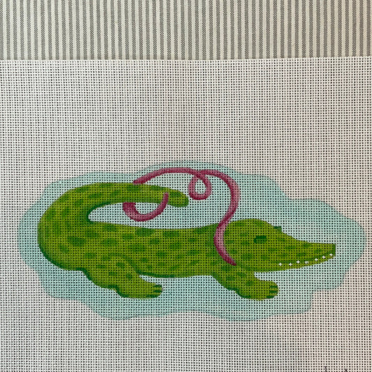 Alligator with Pink Ribbon C-KDOM80