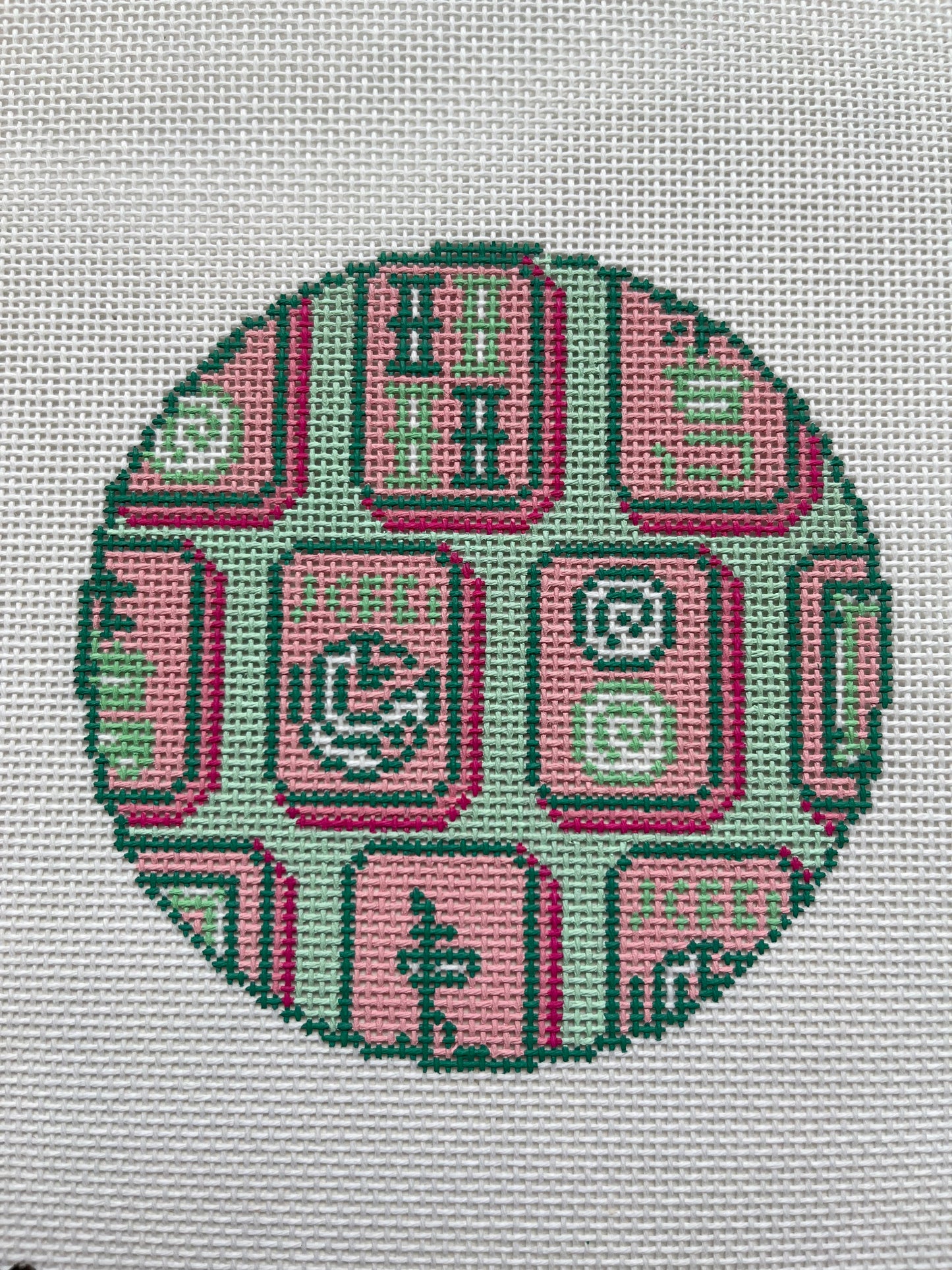 Mahjong Round (pinks and teal) C-PS502
