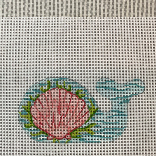 Tiny Whale with Pink Shell and Seaweed  C-KDOM52