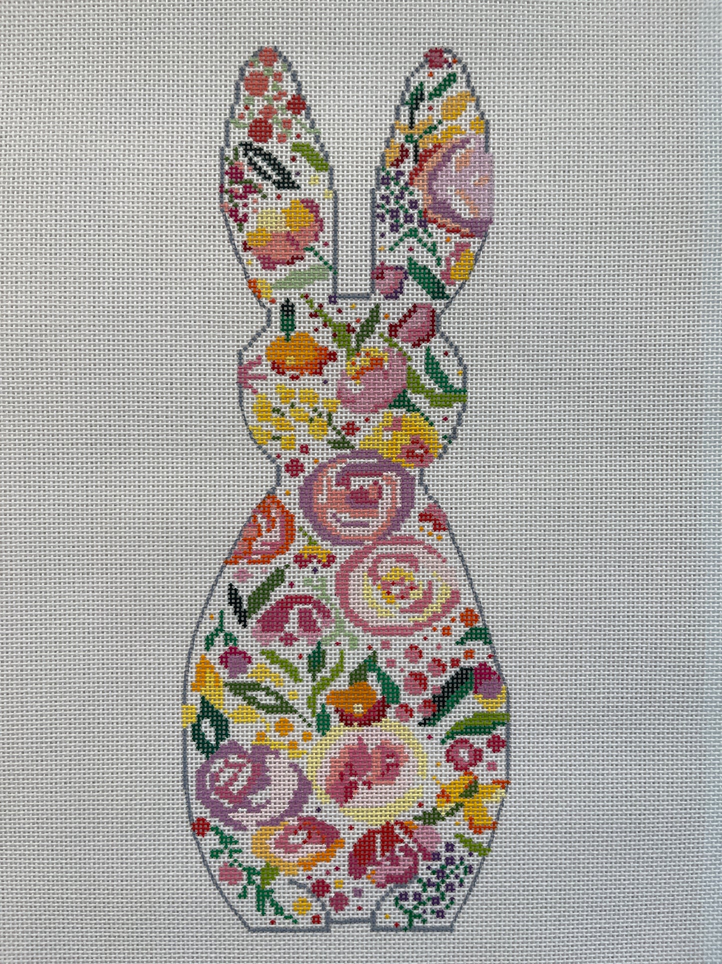 Pink Roses Floral Bunny Small C-BPC25-403
