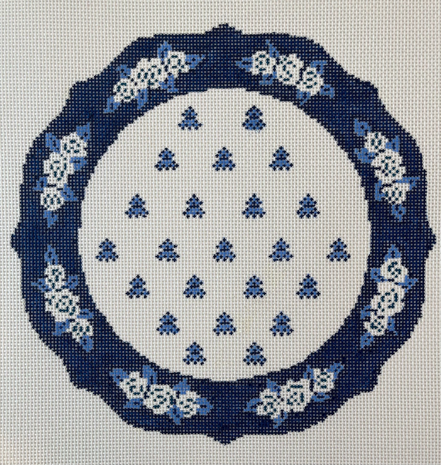 French Country Plate BL/WH TS-LR312