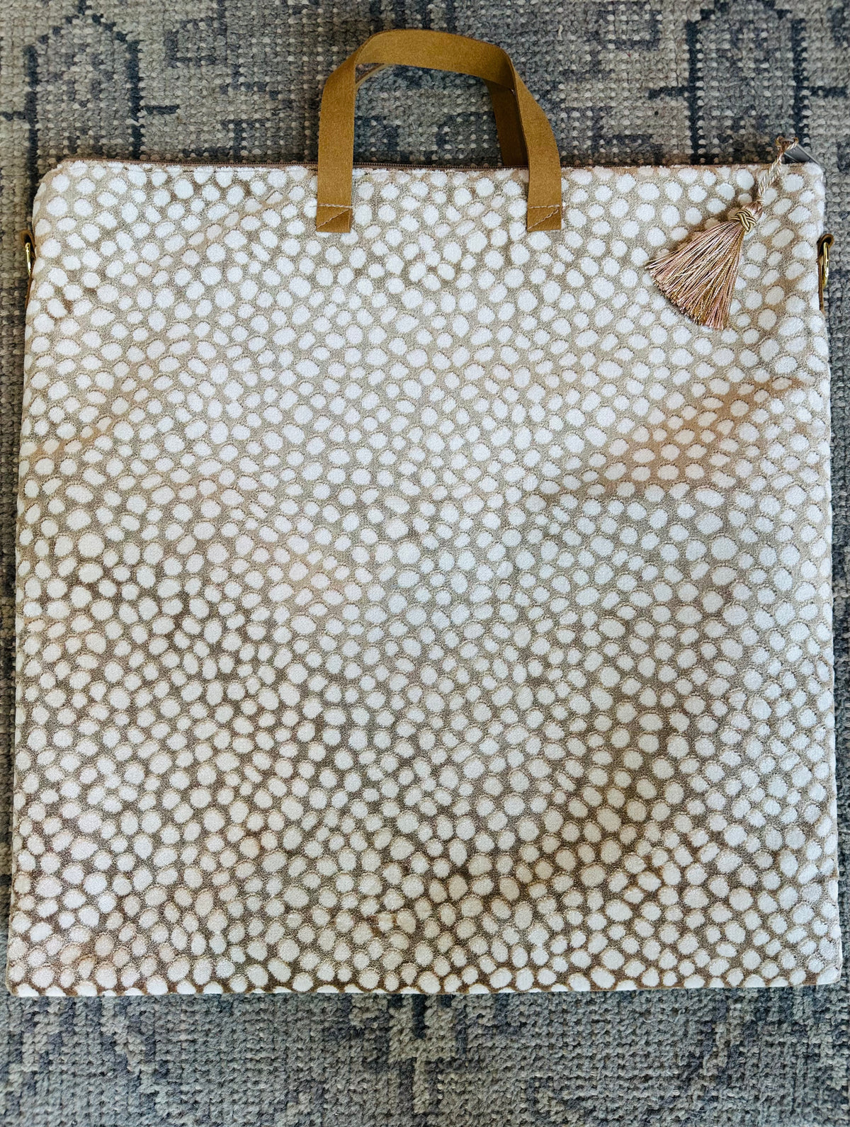 COP Fabric Project Bag Tan Animal Print A-COPPBtan