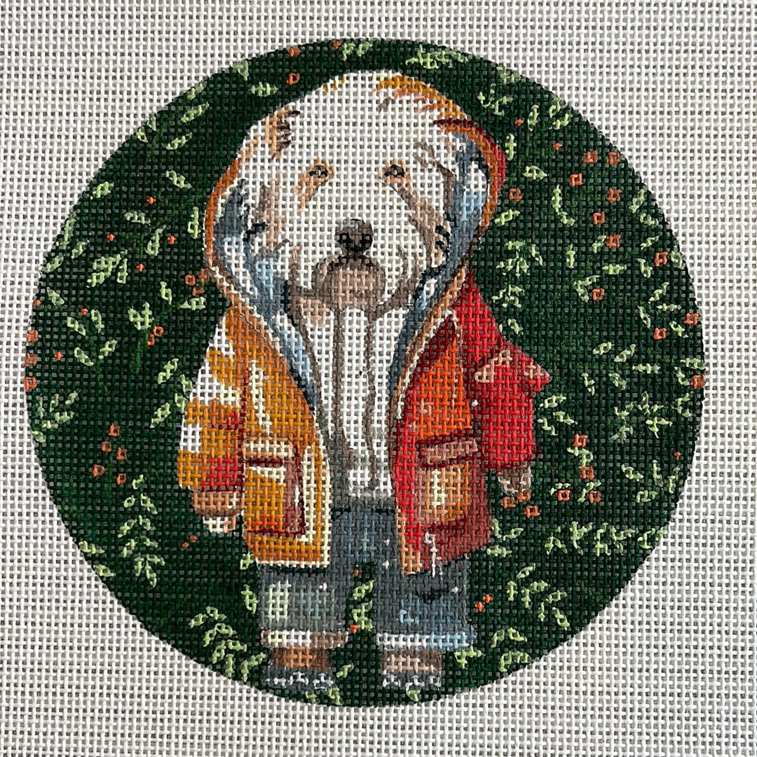 Westie Dog in Raincoat C-M337