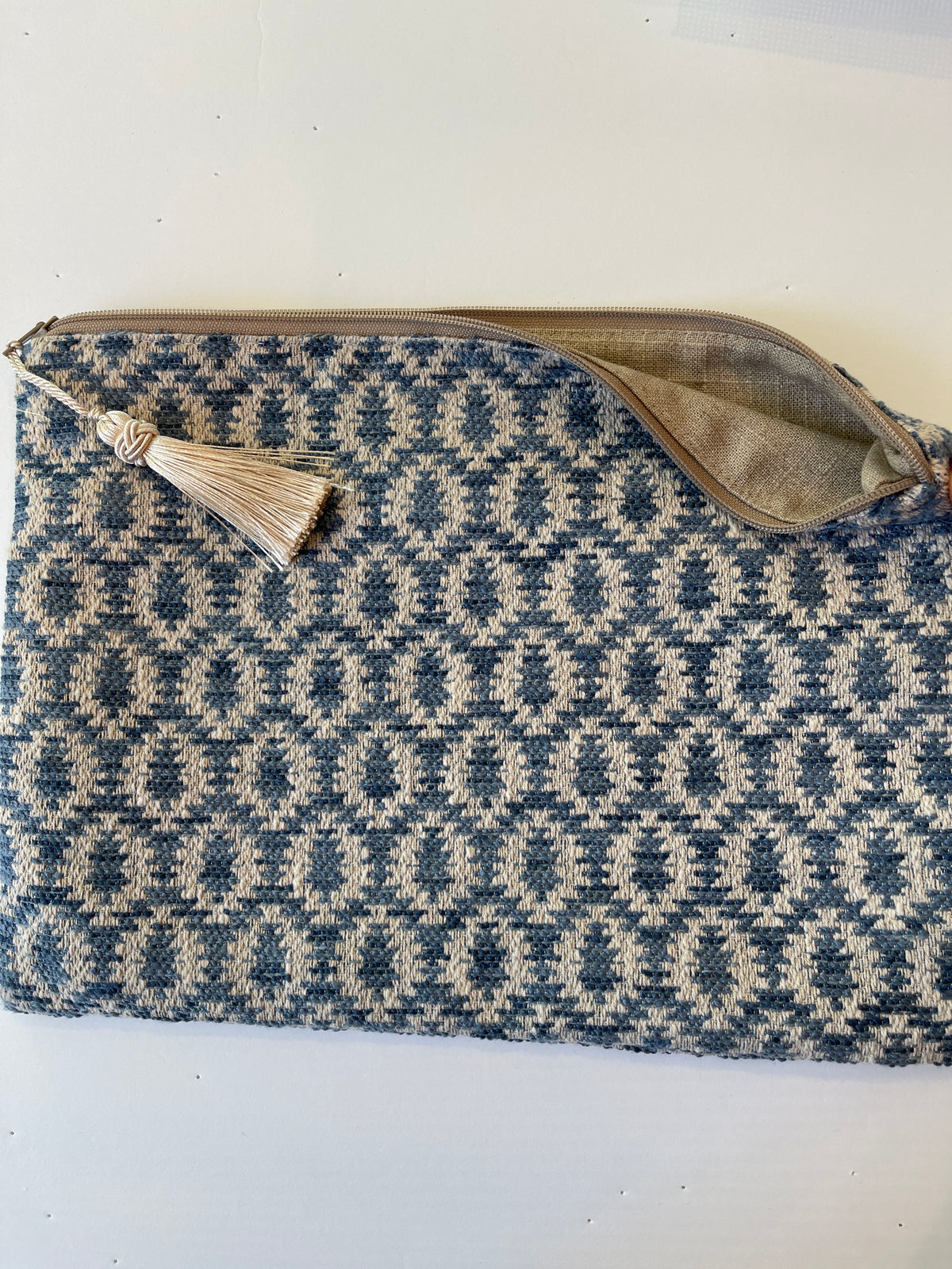 Anna Clutch in Blue Geo A-COPA6