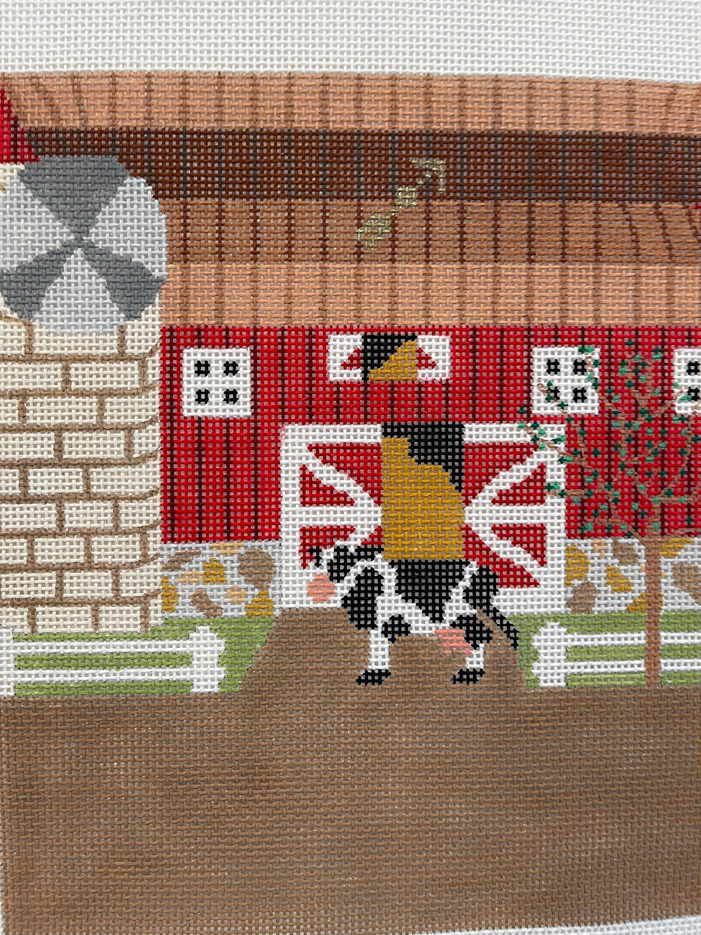 Barn with Cow Brick Cover C-SREP0368