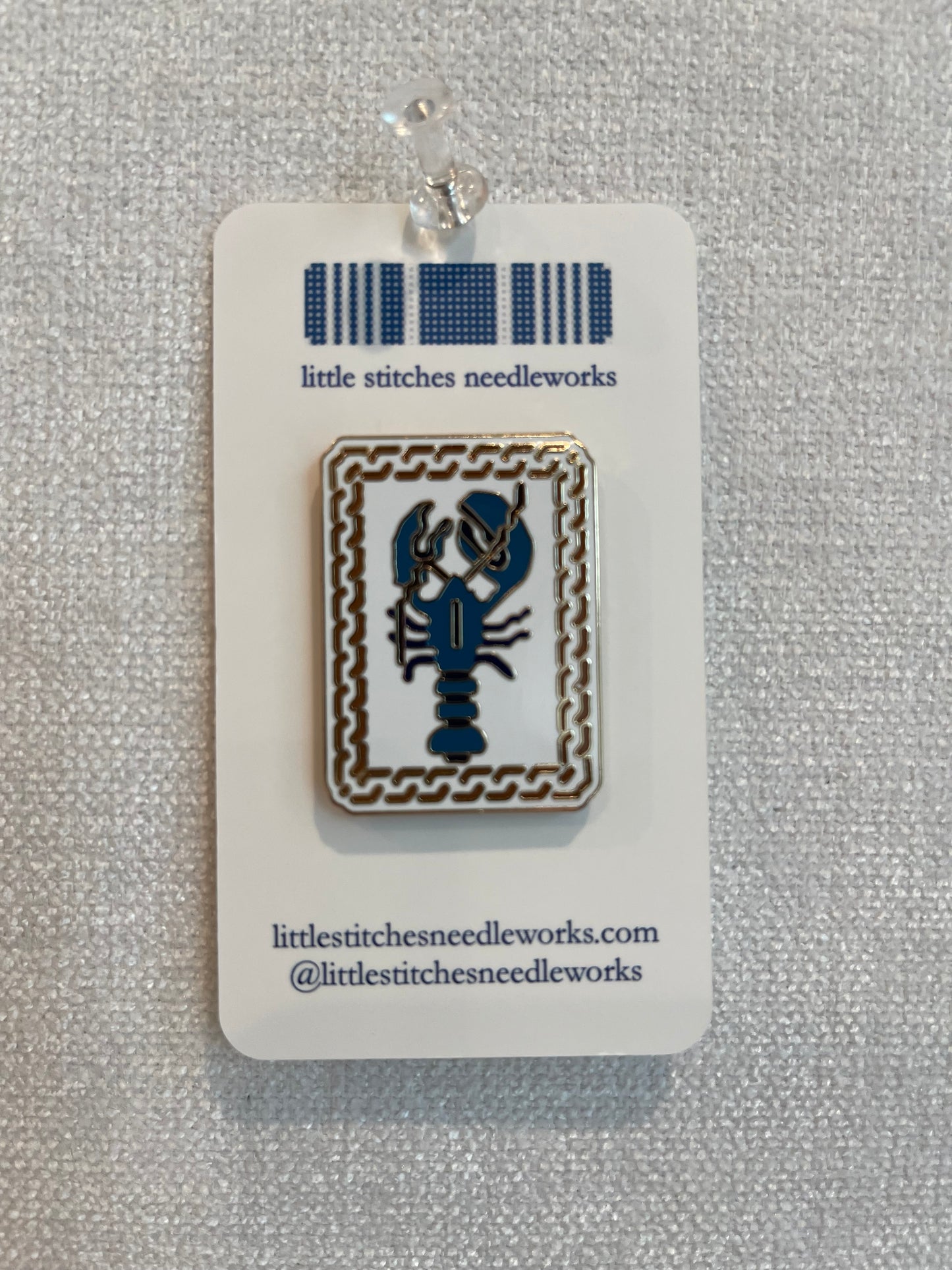 Blue Lobster Needle Minder A-LSNlobster2