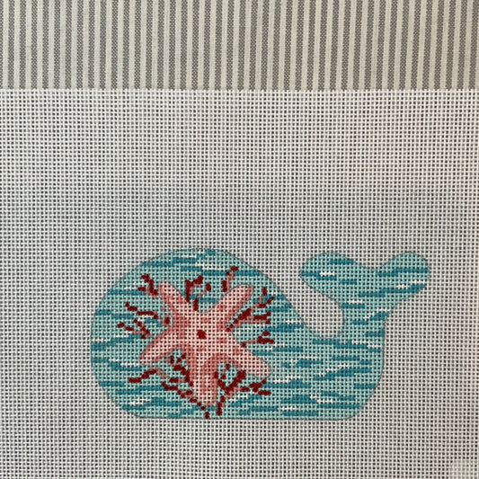 Tiny Whale with Pink Starfish and Coral C-KDOM51