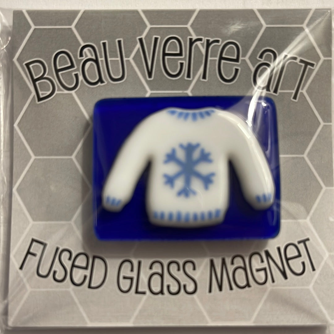 Glass Sweater with Snowflake Needle Minder A-BVSF