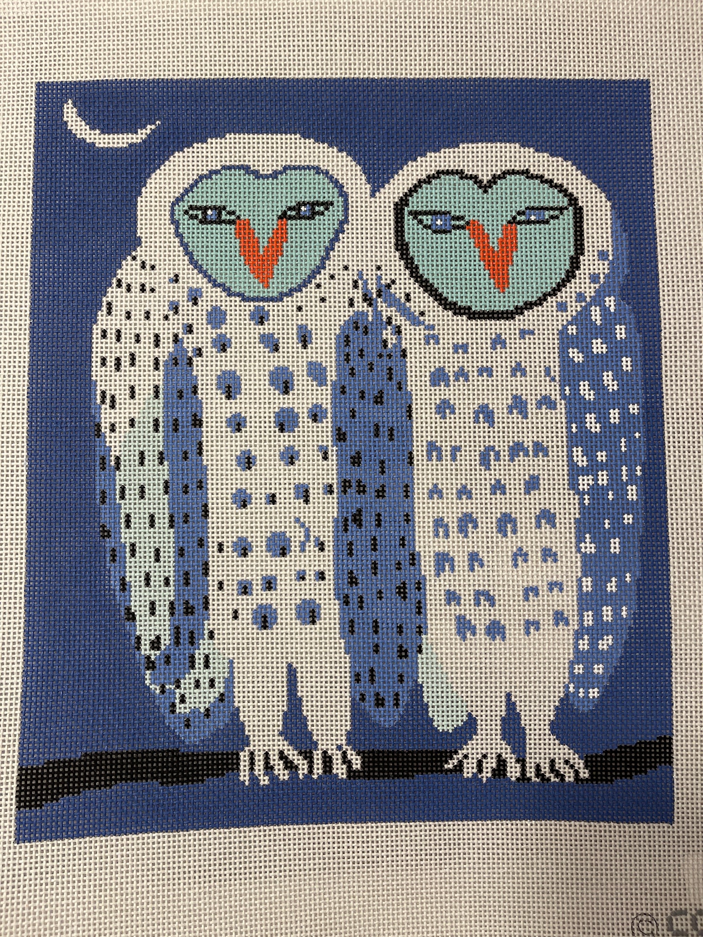Owl Pair on Blue C-BOFCC724
