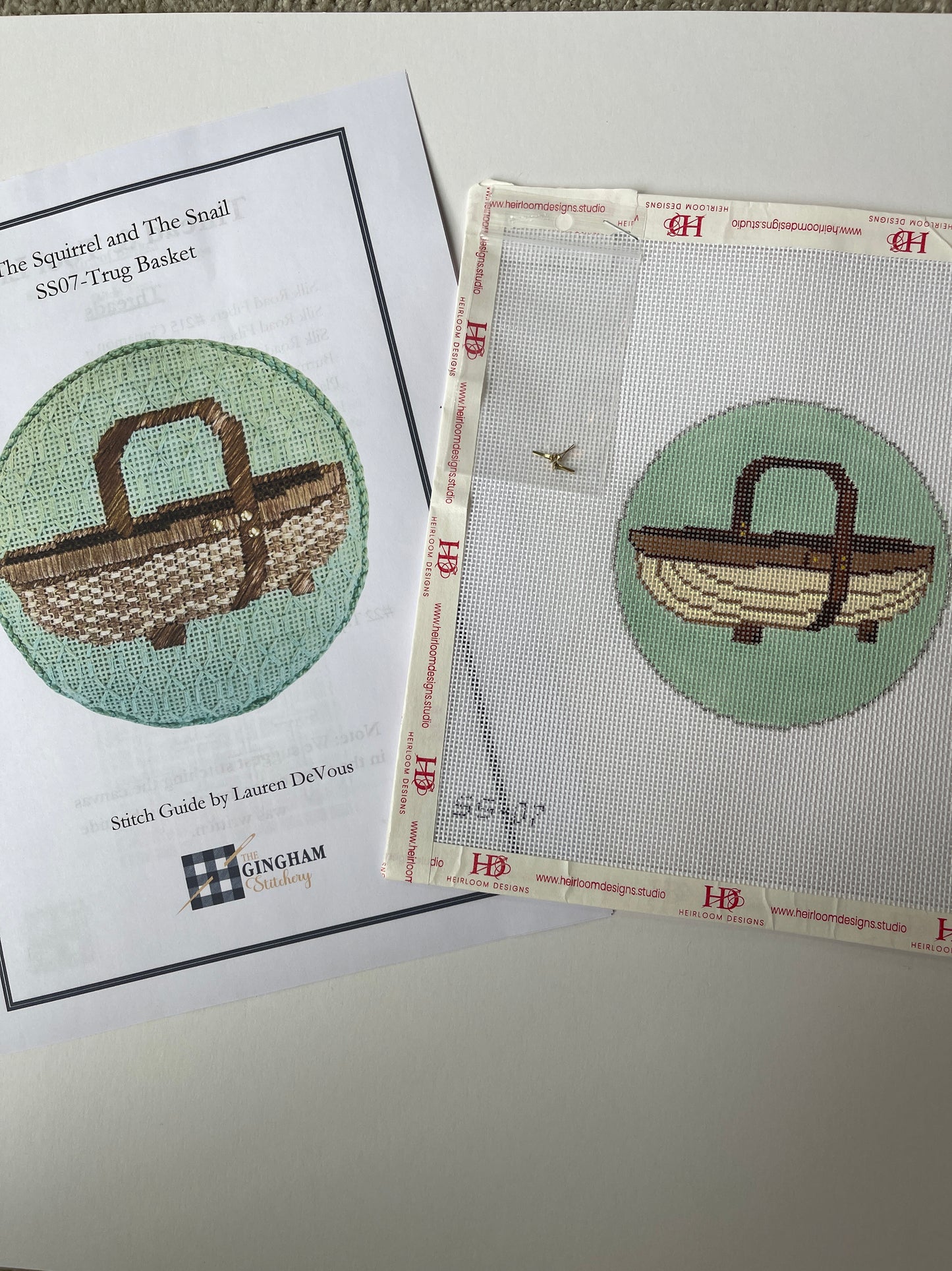 Trug Basket Canvas & Stitch Guide C-SS07