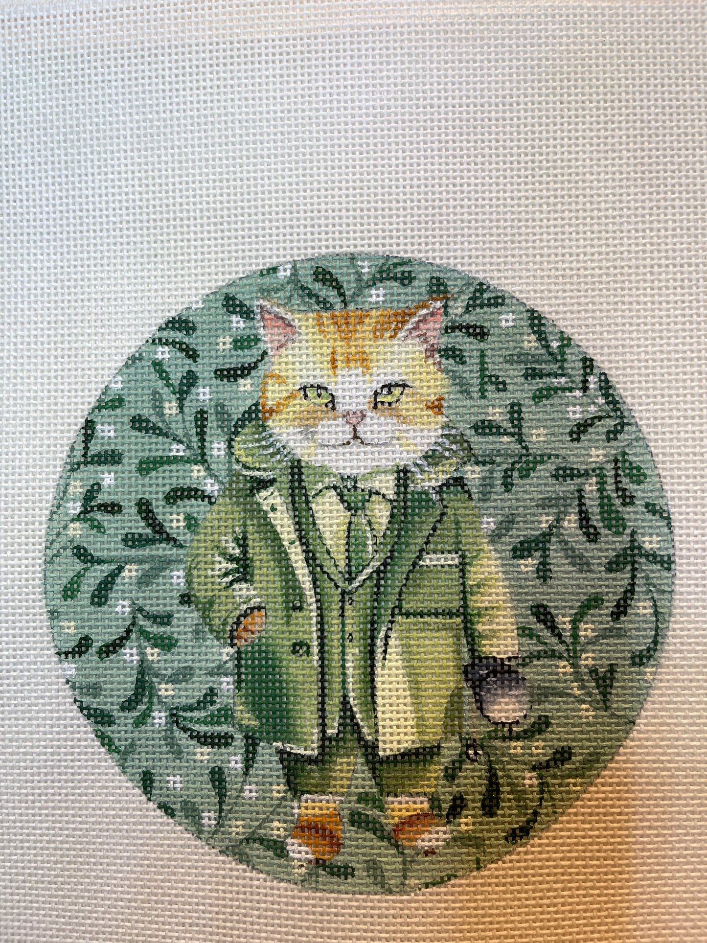 Cat in Green Suit by Mindy C-384