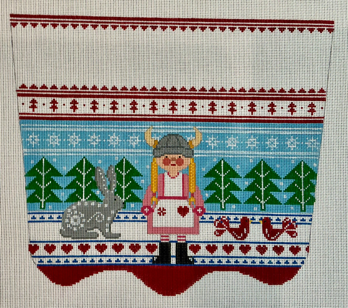 Christmas Viking Girl Stocking Cuff C-TSXC54