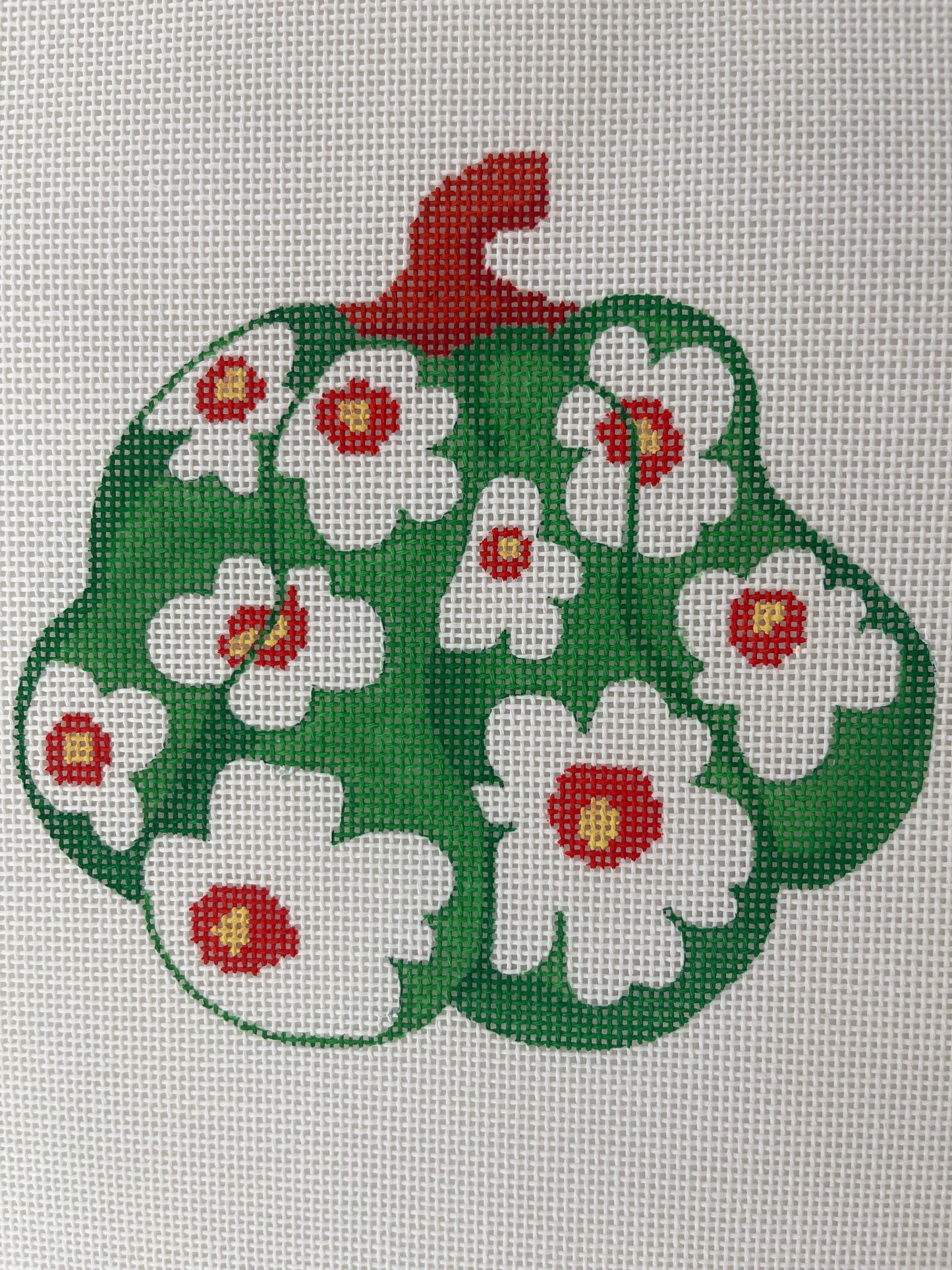 Green and White Floral Gourd C-ML21