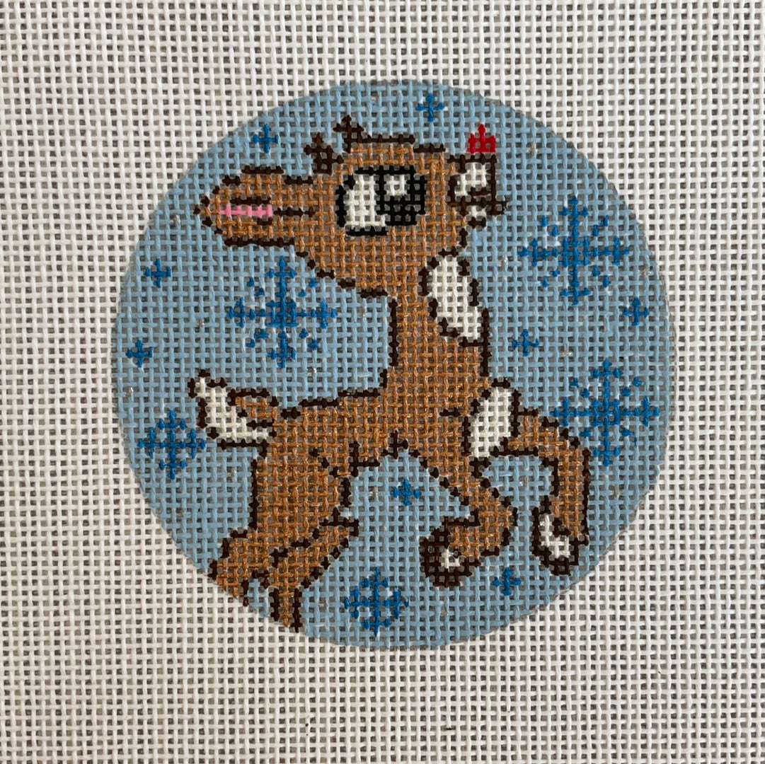 Flying Rudolph on Blue Round C-TEWrudolph3