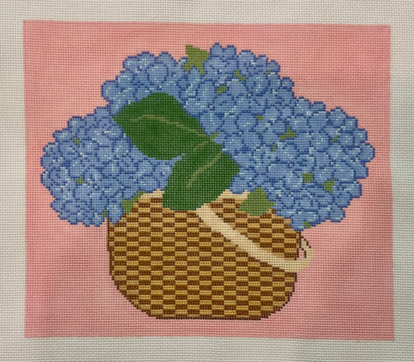 Hydrangea Basket on Pink C-JAN0117