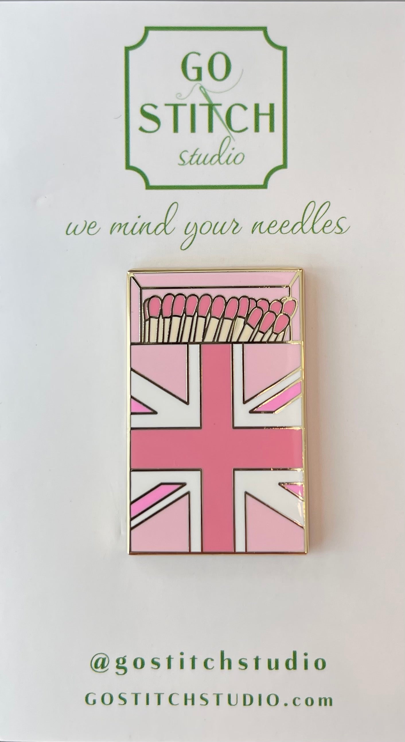 British Flag Matchbox Needle Minder A-GSSFLAG