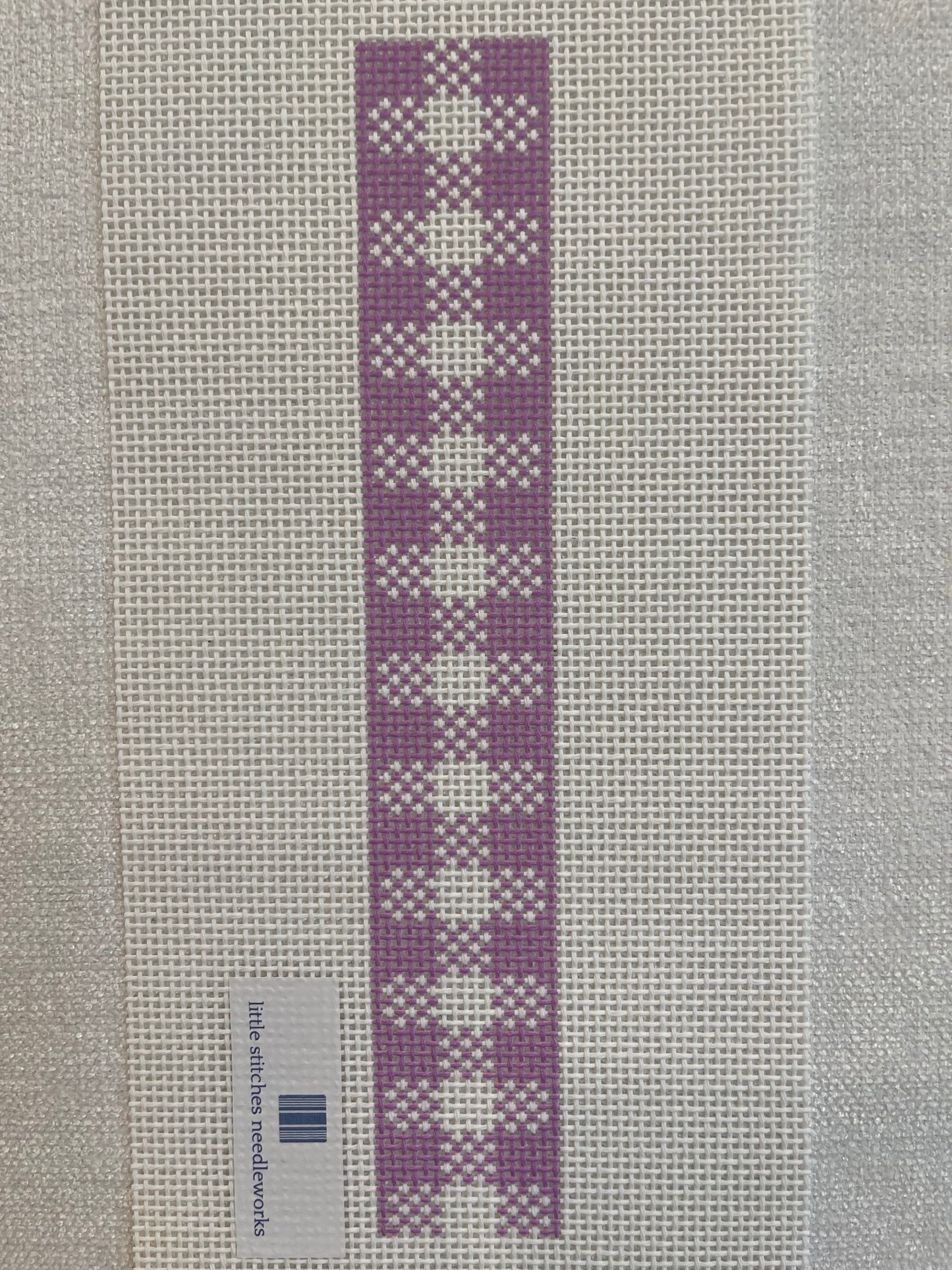 Lavender Gingham Key Fob C-LSNfob1
