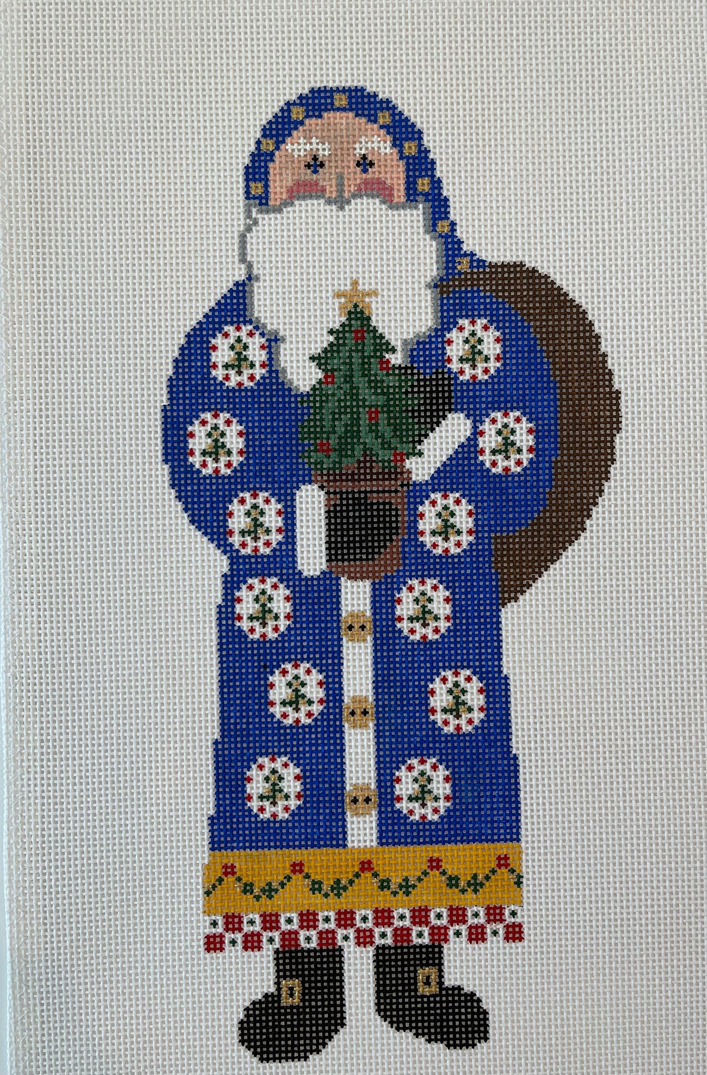 Blue Santa w Tree TS-LR388