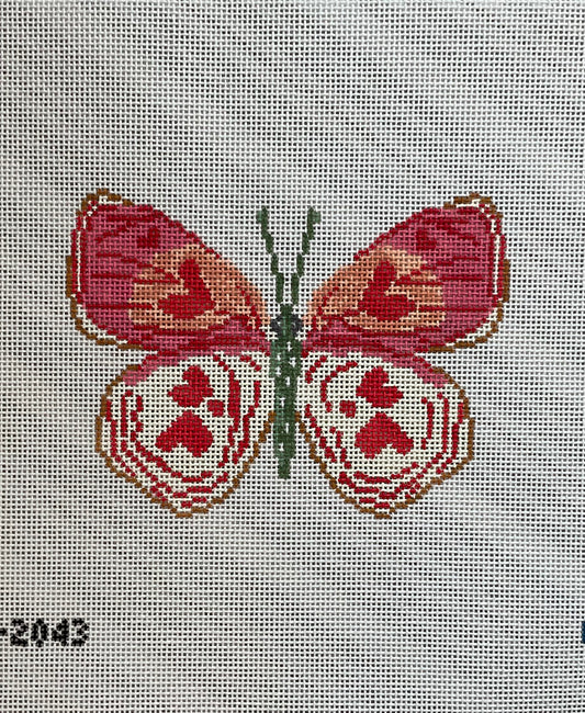 Pink Butterfly with Hearts C-IKS-2043