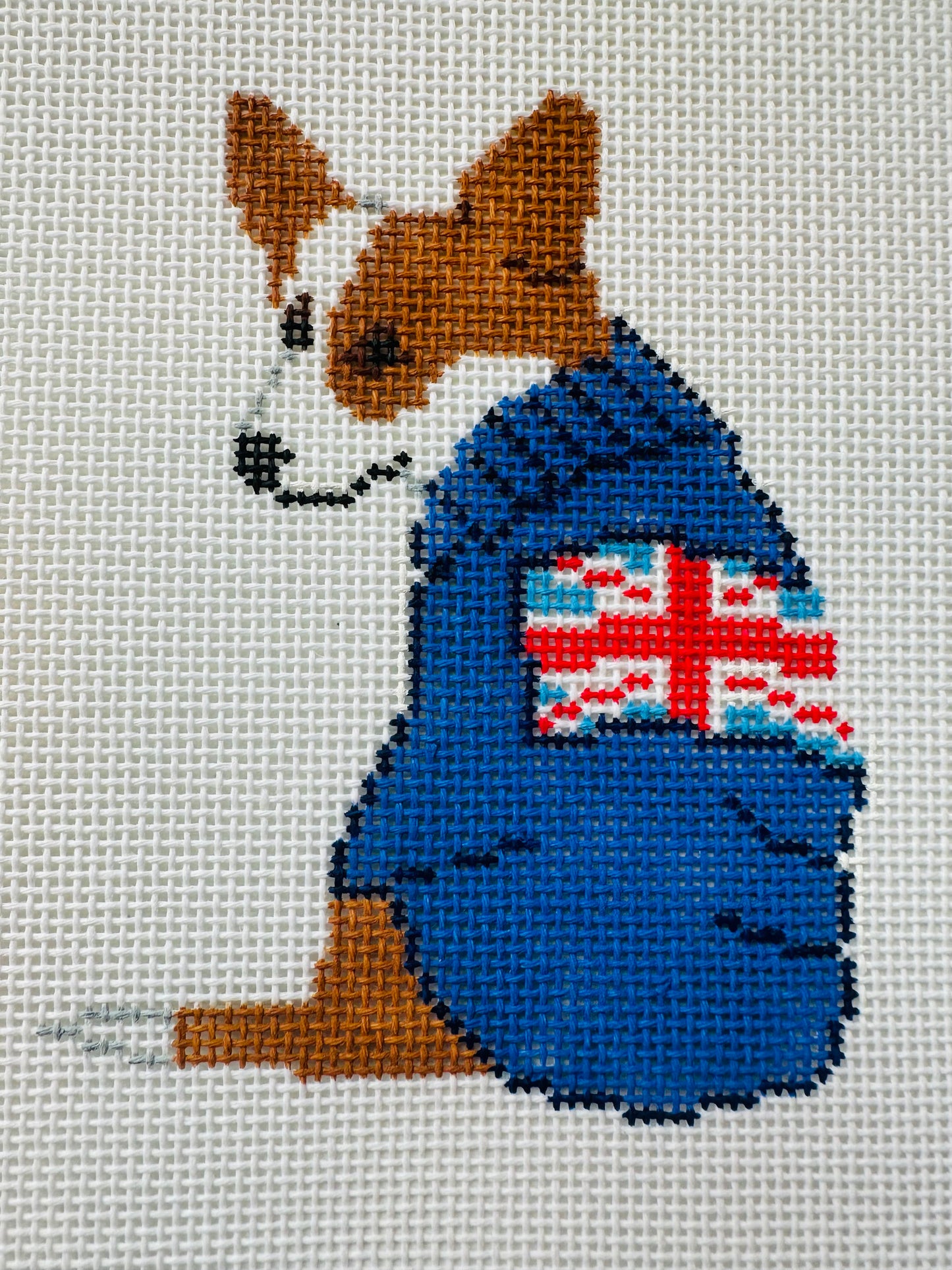 Corgi with British Flag C-FD478