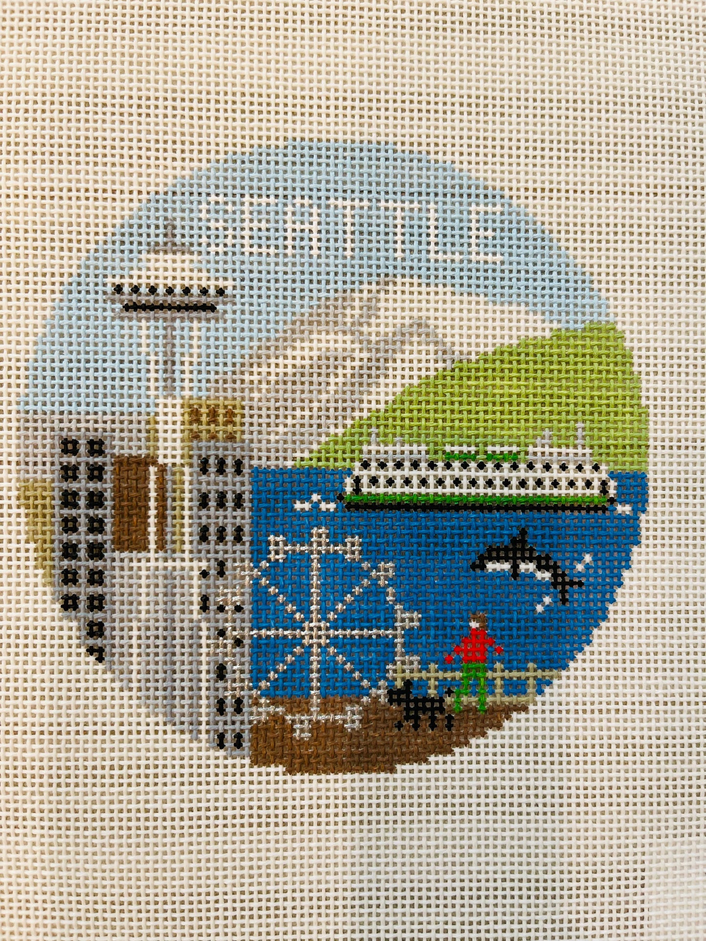 C-DSR416 4” Seattle round with Mt. Rainier