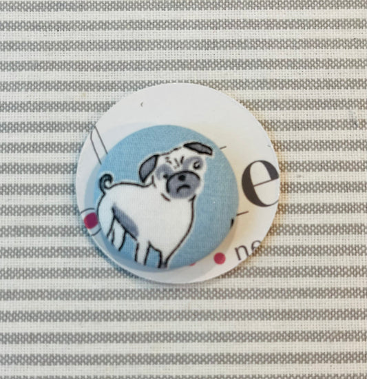 Merry L Pug Dog Button Needle Minder A-MLPUG