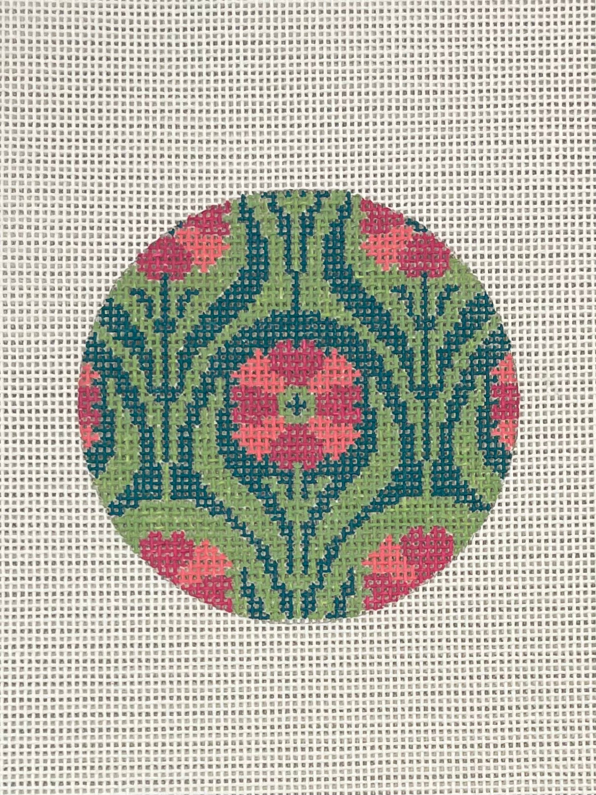 Pink Flower 4” Round C-TEWPF2