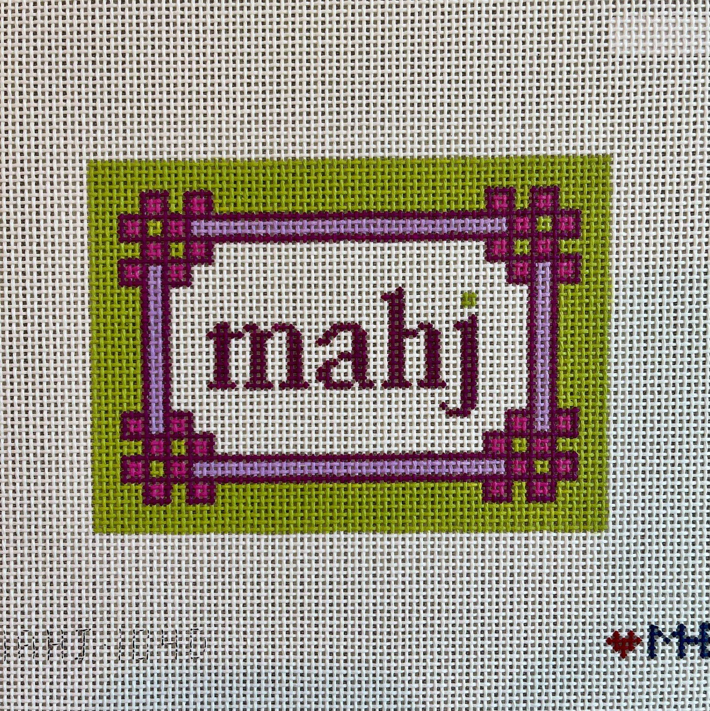 MAHJ Insert Floral Corner in Lilac and Citron Olive C-MAHJ104D