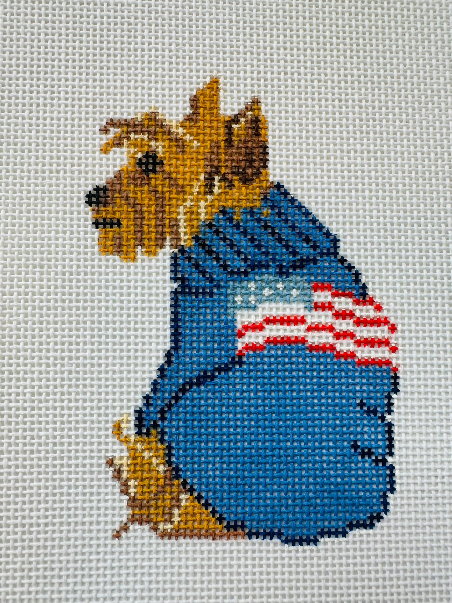 Yorkie with US Flag C-FD383