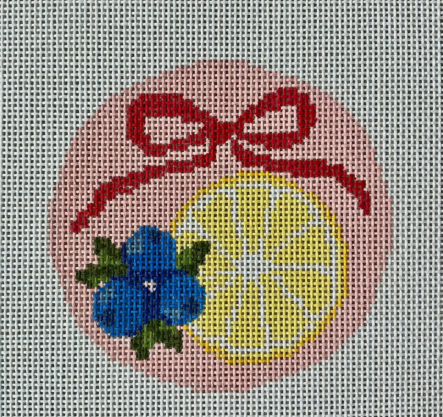Lemon and Blueberry Bow Round C-ABCAMD66