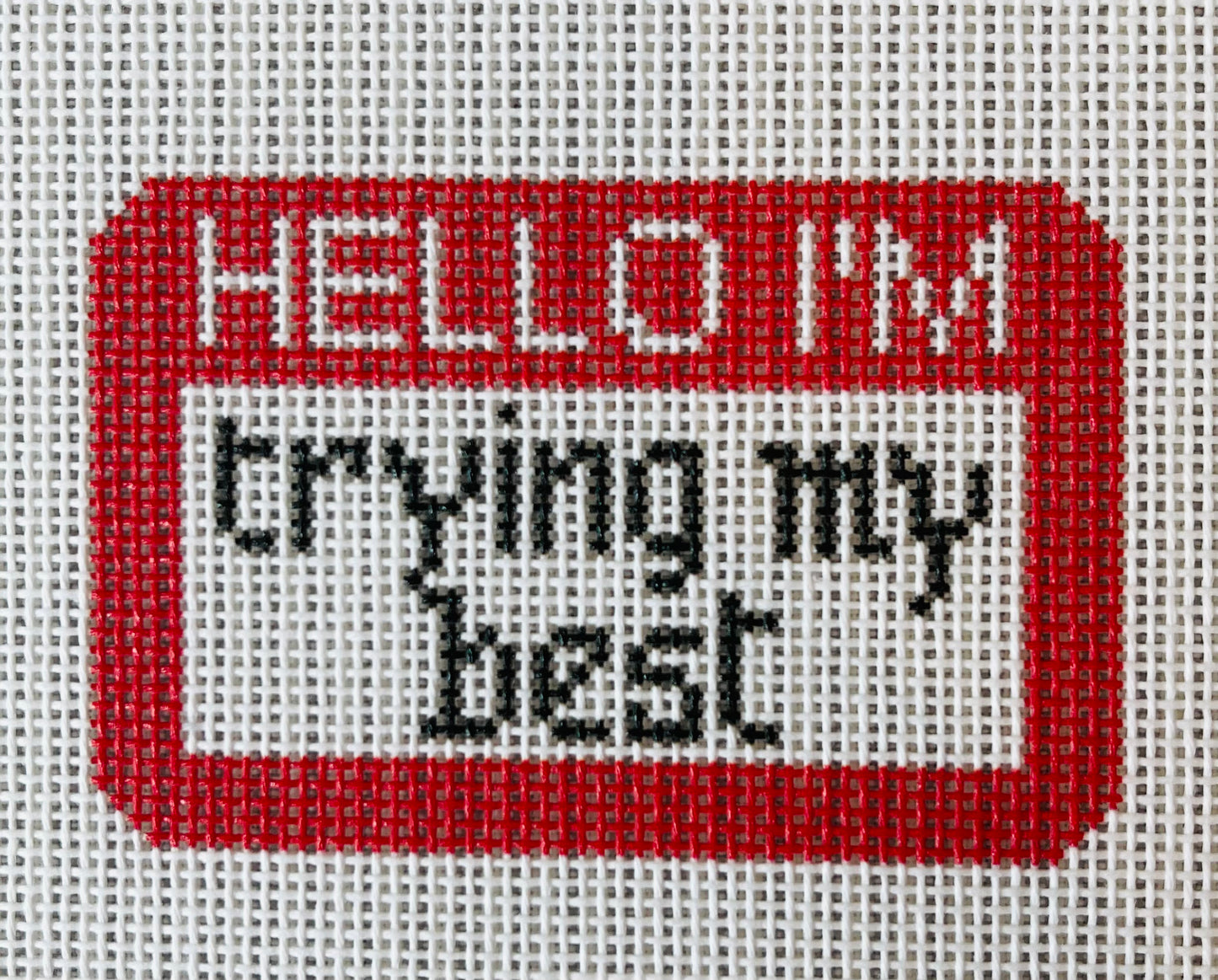 Hello I’m Trying my Best Name Tag C-TT14