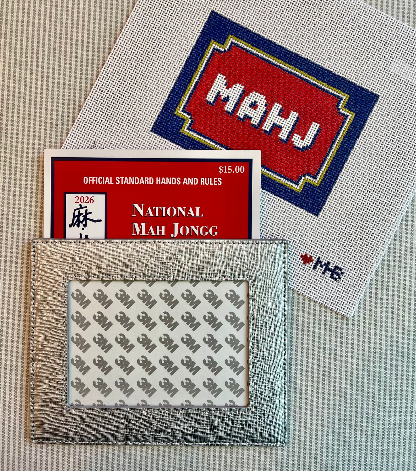 Mahjong Card Sleeve in Silver A-MHBsilver