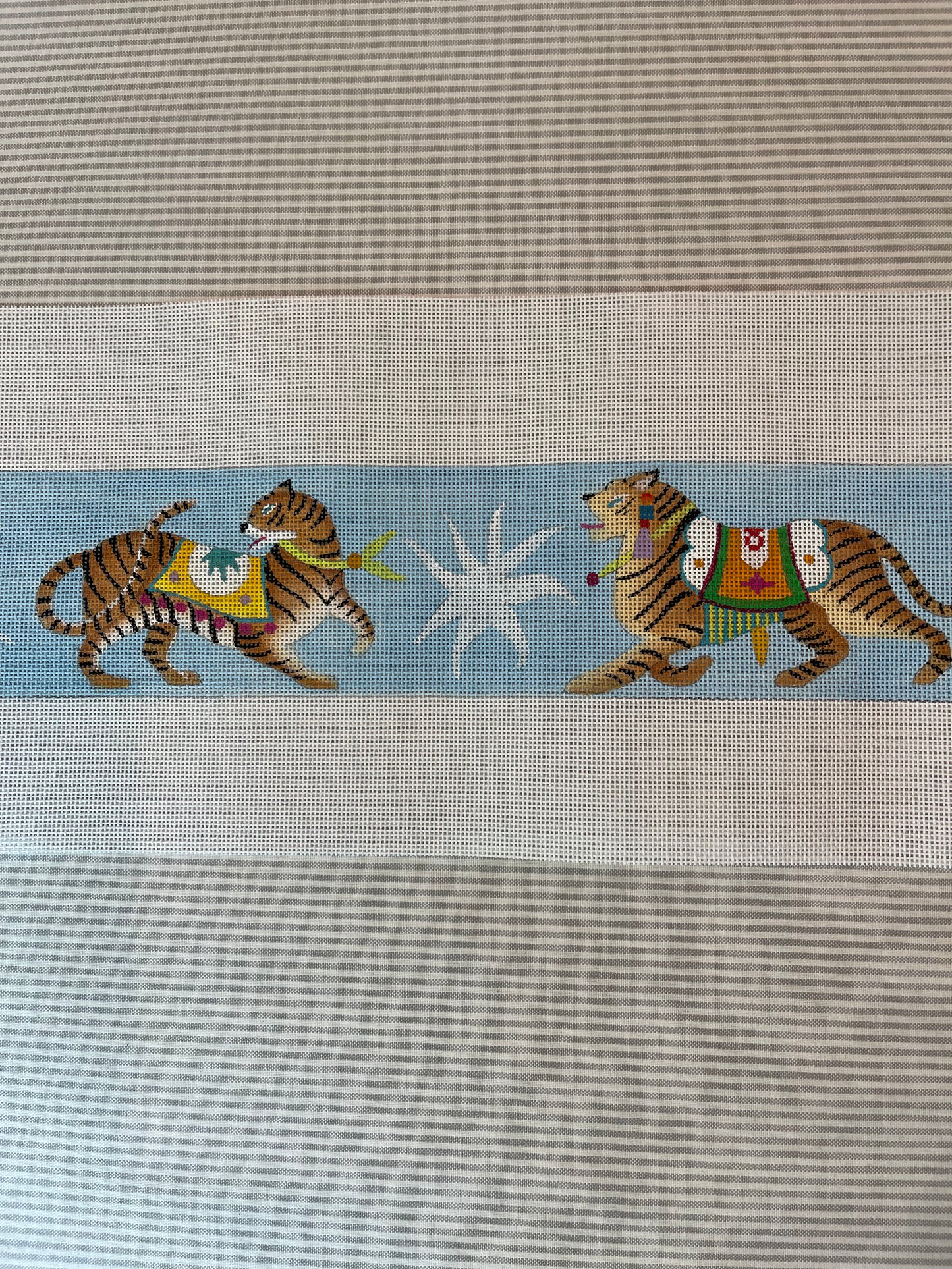 Tiger on Blue Bag Strap C-COPHB811
