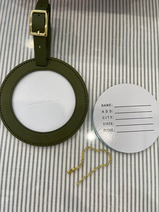 Olive Green Luggage Tag SF-TCNBAGG