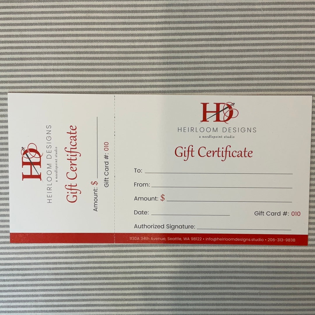 Gift Certificate $200 HDGC200