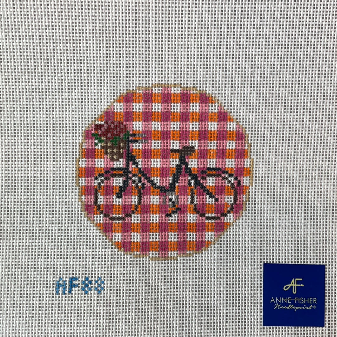 Gingham Bicycle Round C-AF88