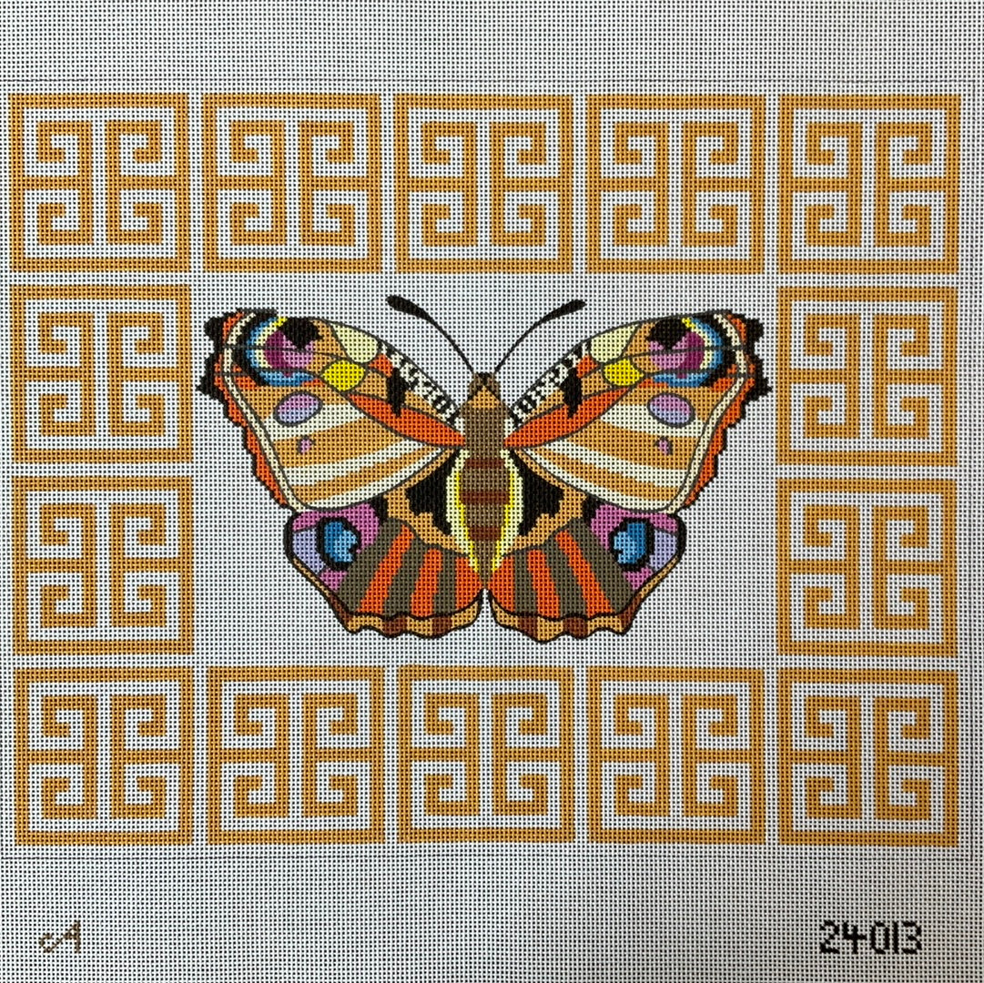 Butterfly Square Frame Cross Stitch Pattern