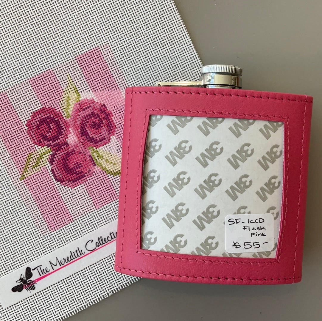 Flask with Pink Leather Cover SF-KCDFlask Pink