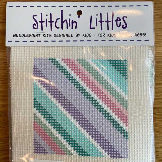 Diagonal Stripes Needlepoint Kit for Kids C-PPDSL01
