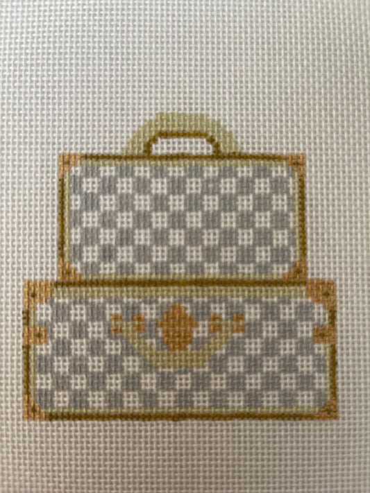 Grey and White Check LV Trunk C-KTGK64