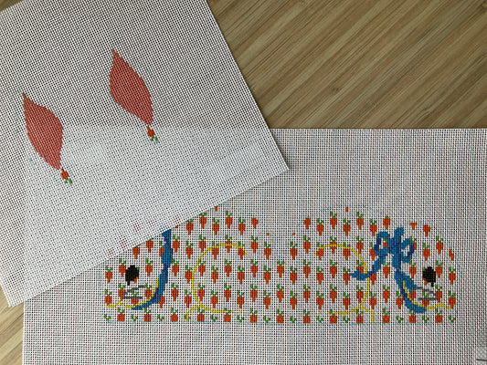 Stand Up 2-sided Bunny with Carrot Pattern C-CD156c