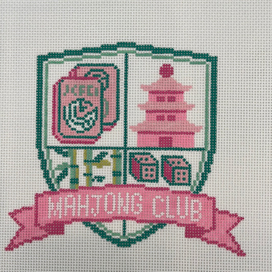 Mahjong Club Crest in Pink C-ABCPS515