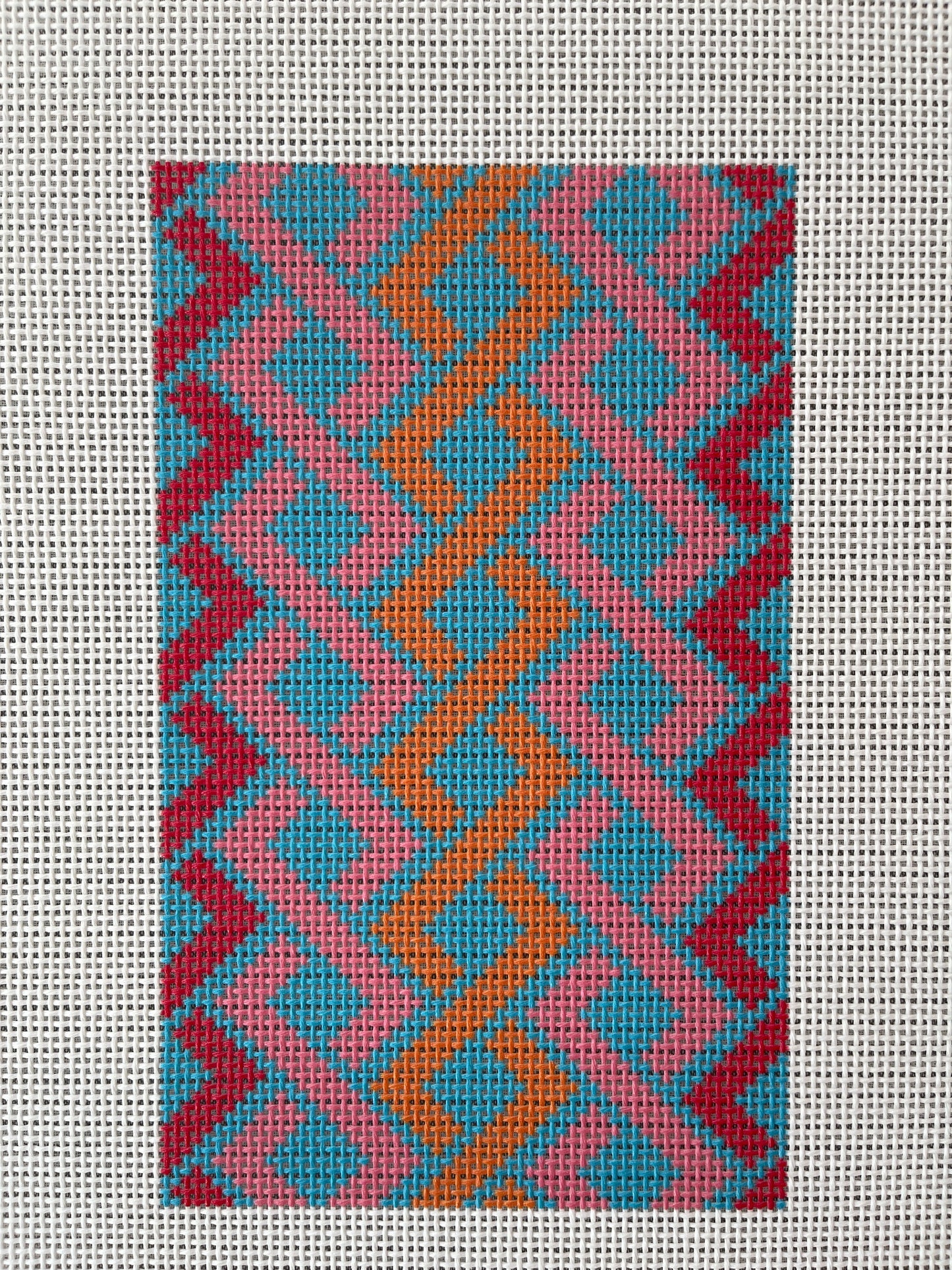Orange Pink and Blue Zig Zag Eyeglass Case Canvas c-JS104G