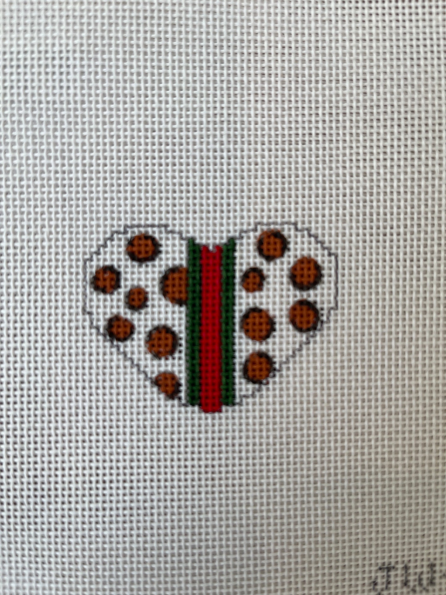Mini Heart Bag Tag Canvas C-JW444