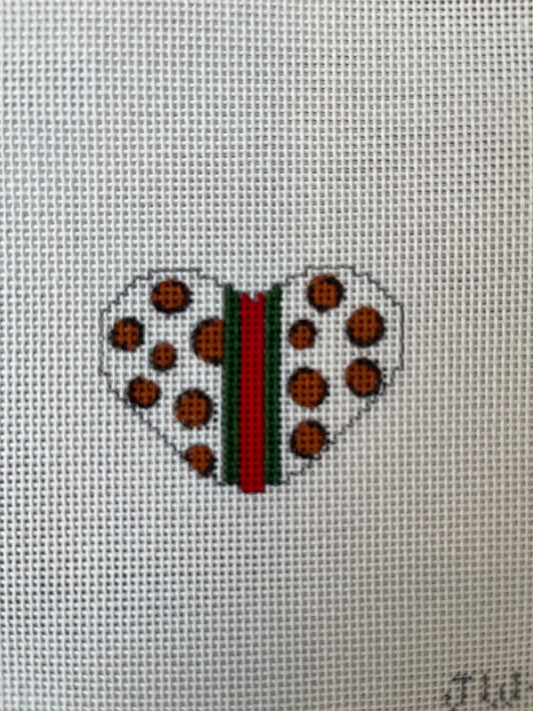 Mini Heart Bag Tag Canvas C-JW444
