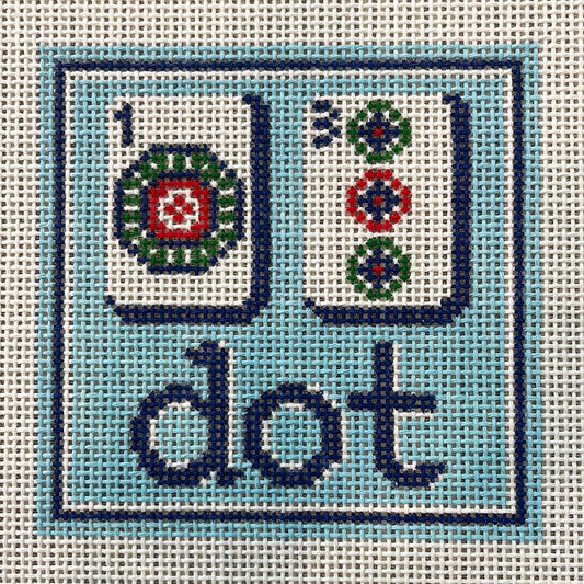 Dot Mahjong Coaster Square C-KCD2263