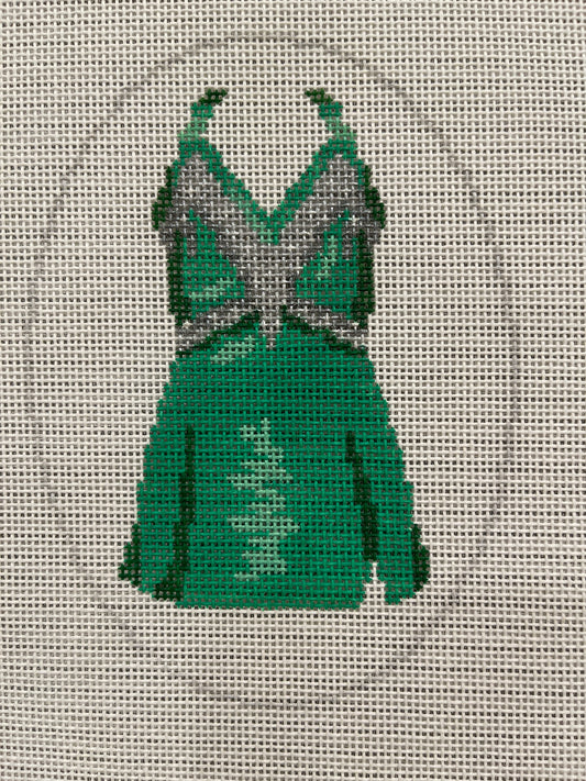 Green Sparkle Rockette Dress C-ABC9002