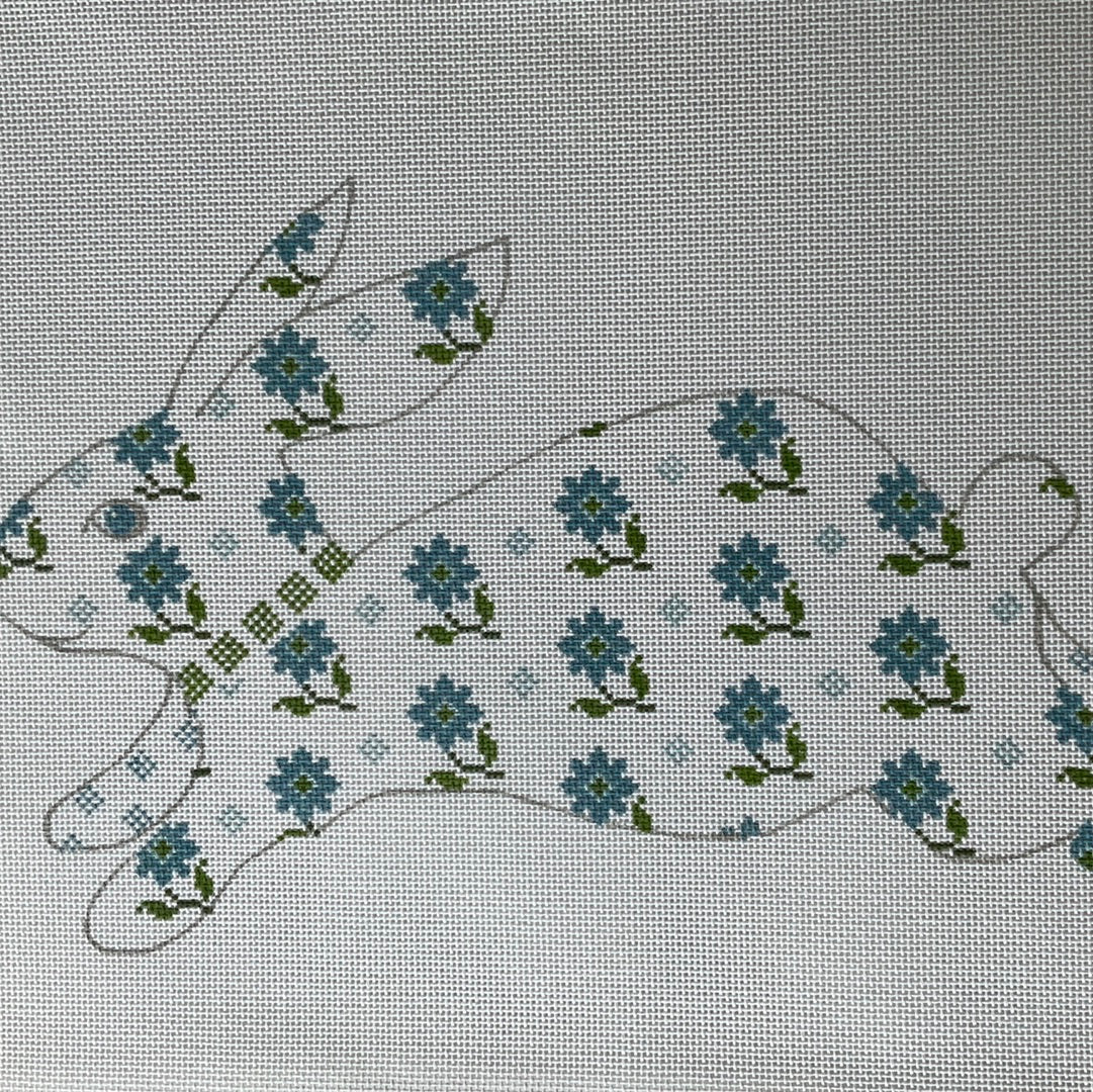 Bunny with Blue Flowers (large) C-PSH005